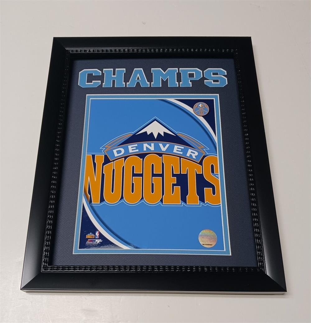 753466153055 Denver Basketball 2023 Champions 11x14 Custom Frame