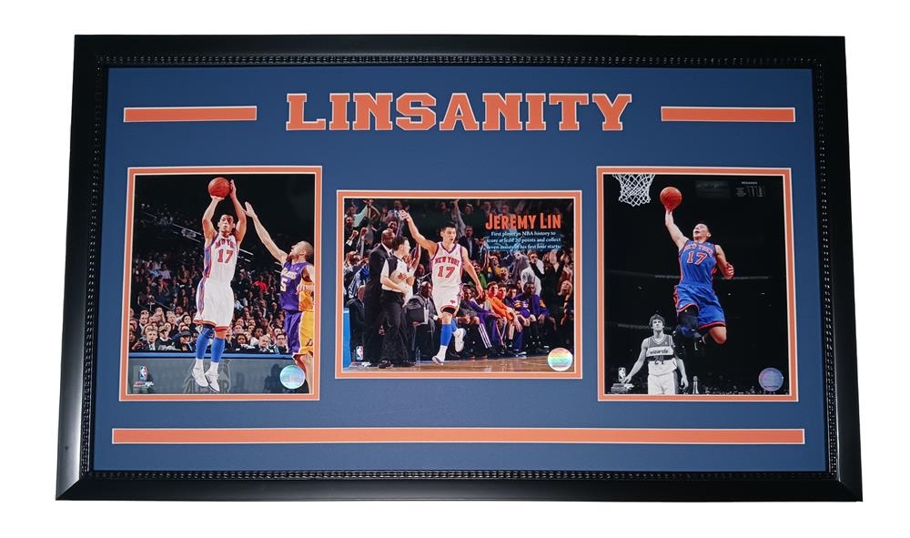753466162002 York - Basketball J. Lin 18x30 Deluxe Frame Linsanity
