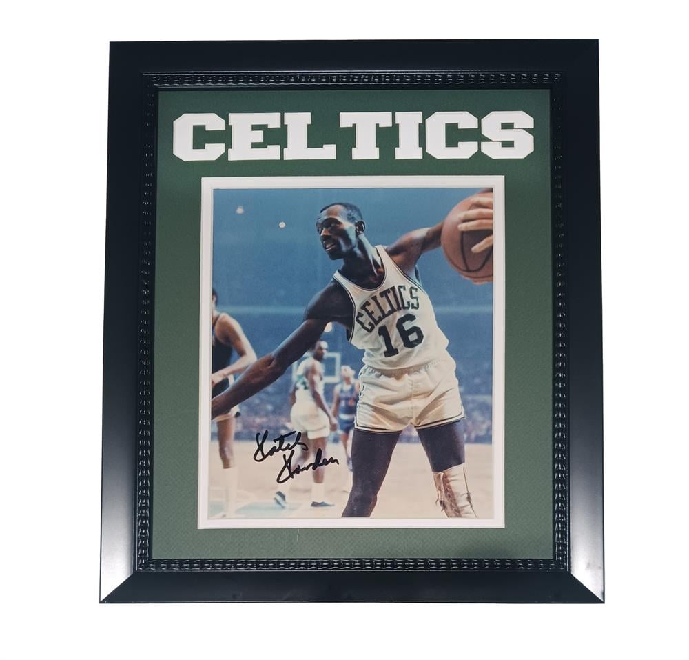 753466162095 Boston - Basketball S. Sanders 11x14 Auto Frame