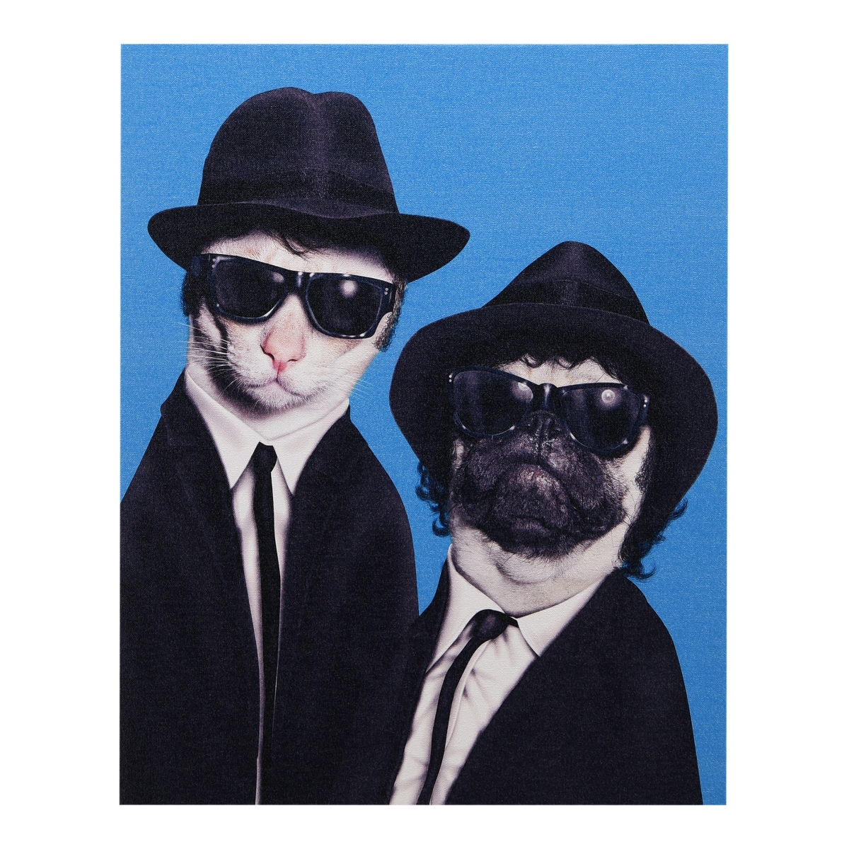 High Resolution Pets Rock Giclee Printed On Cotton Canvas On Solid Wood Stretcher - Brothers