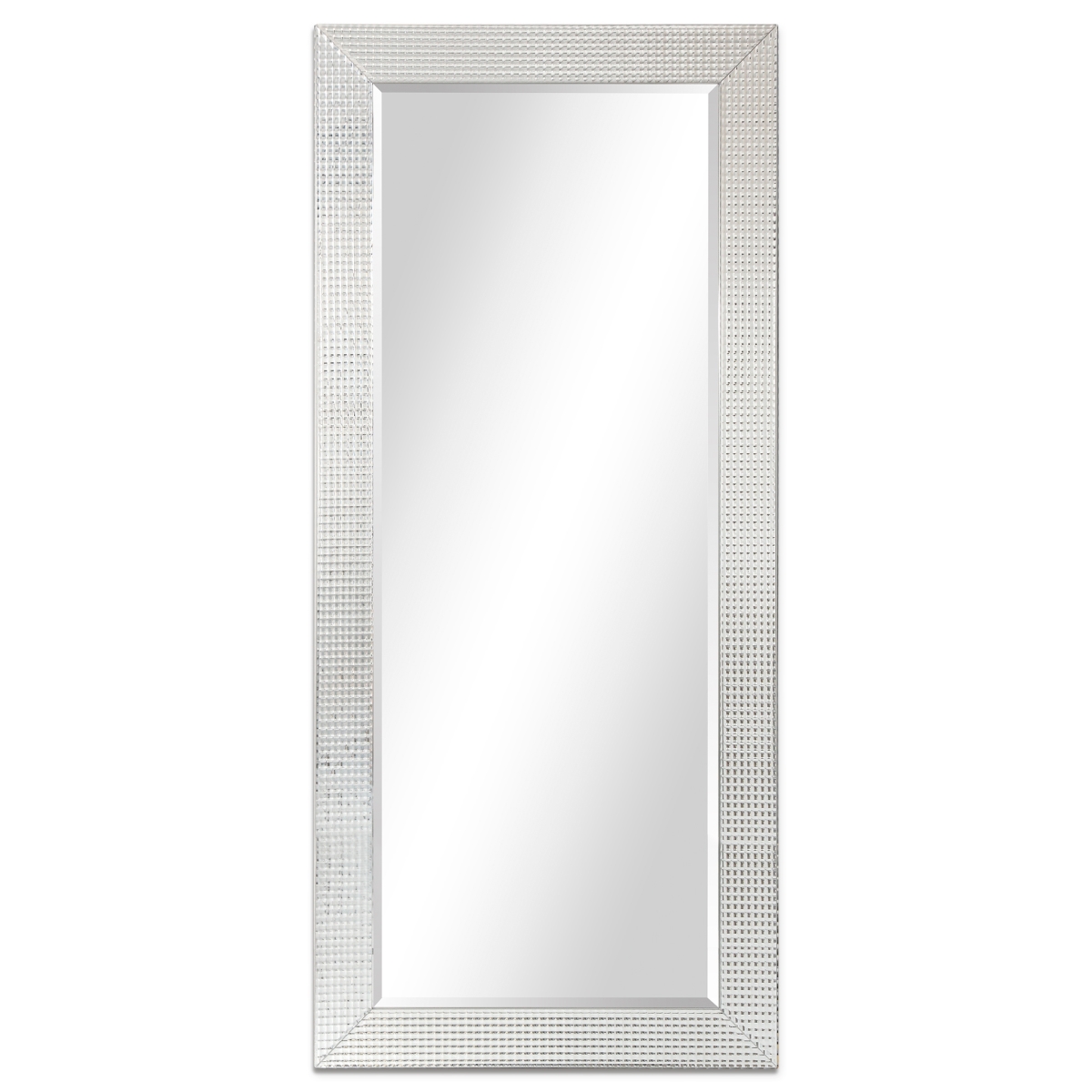Mom-20030psm-2454 24 X 54 In. Solid Wood Frame Covered Wall Mirror With Beveled Prism Mirror Panels - 1 In. Beveled Edge