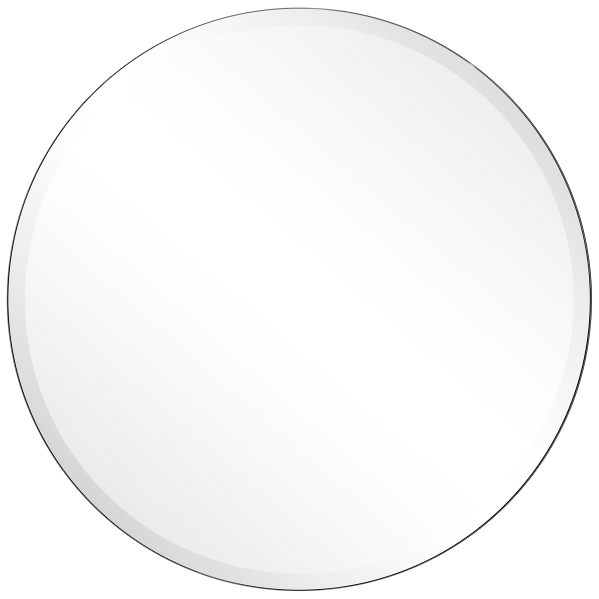 Flm-10030-3030 30 X 30 In. Frameless Beveled Round Wall Mirror - 1 In. Beveled Edge