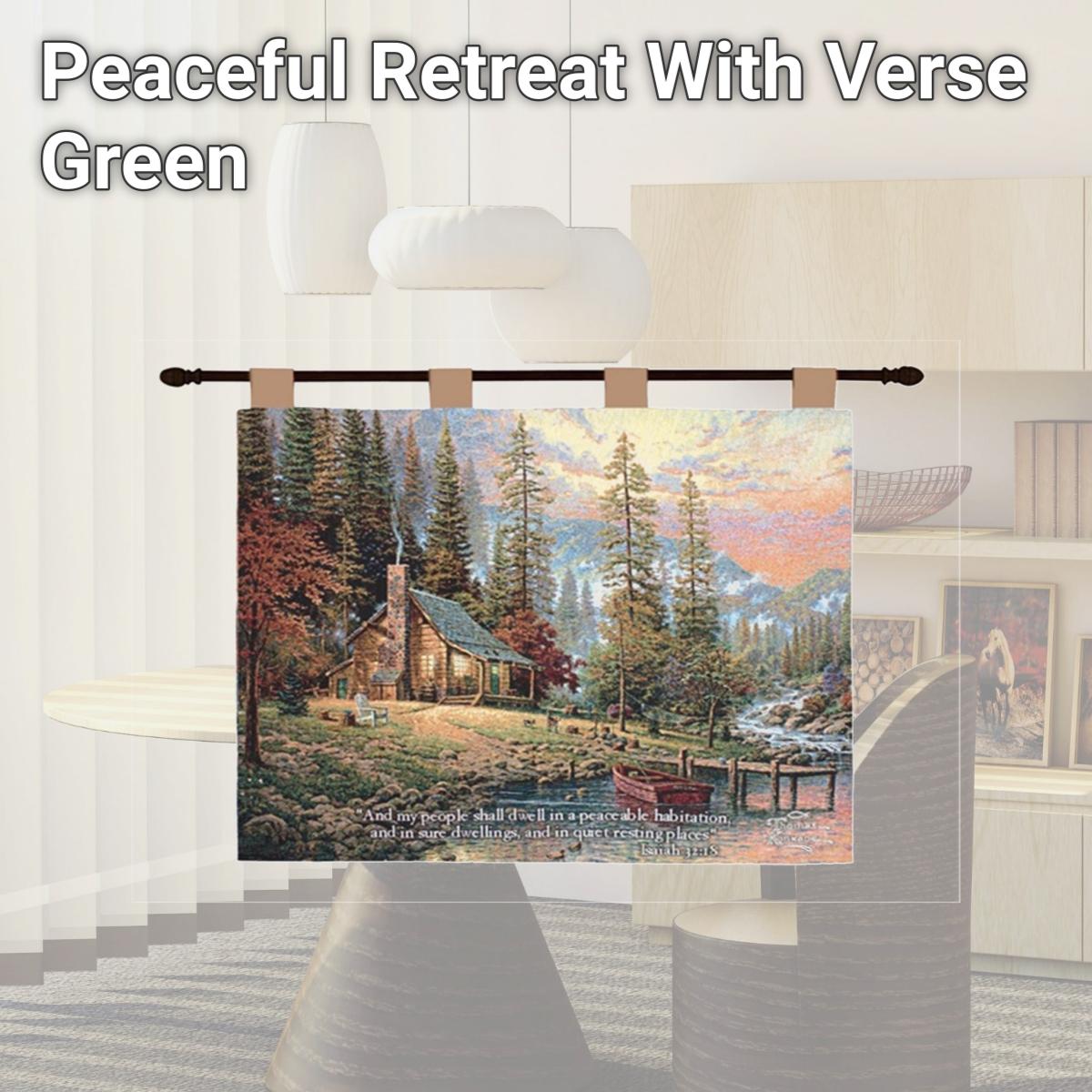 Picture of Charlotte Home Furnishings WW-7668-10725 Peaceful Retreat With Verse, Green