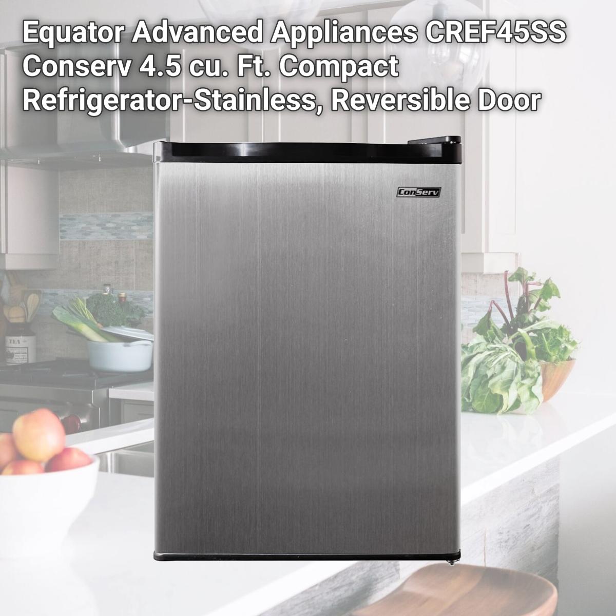 Picture of Equator Advanced Appliances CREF45SS Conserv 4.5 cu. Ft. Compact Refrigerator-Stainless, Reversible Door