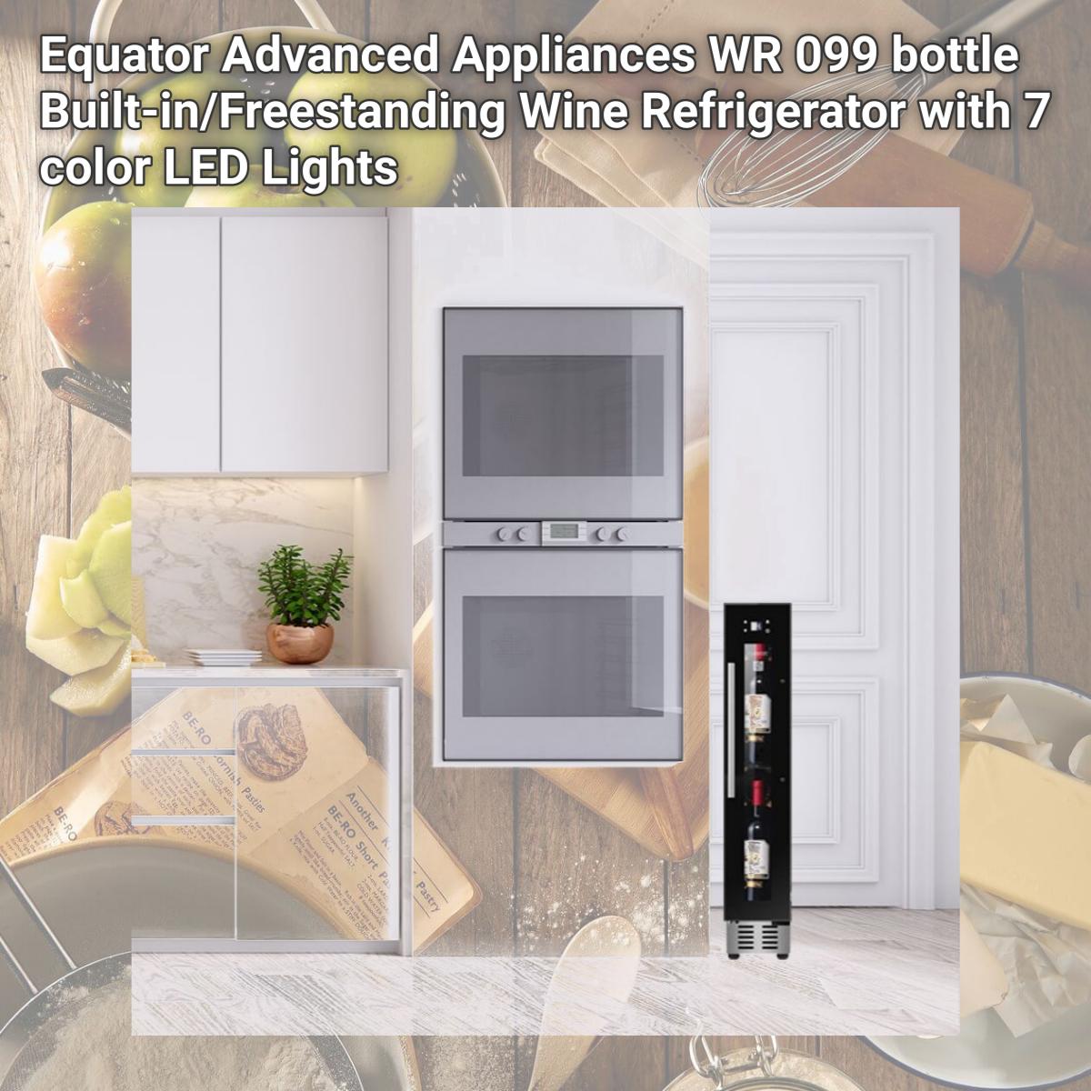 Picture of Equator Advanced Appliances WR 09 9 Bottles Wine Refrigerator 1-Zone Freestanding/Builtin 7 Color LED 110V - Black