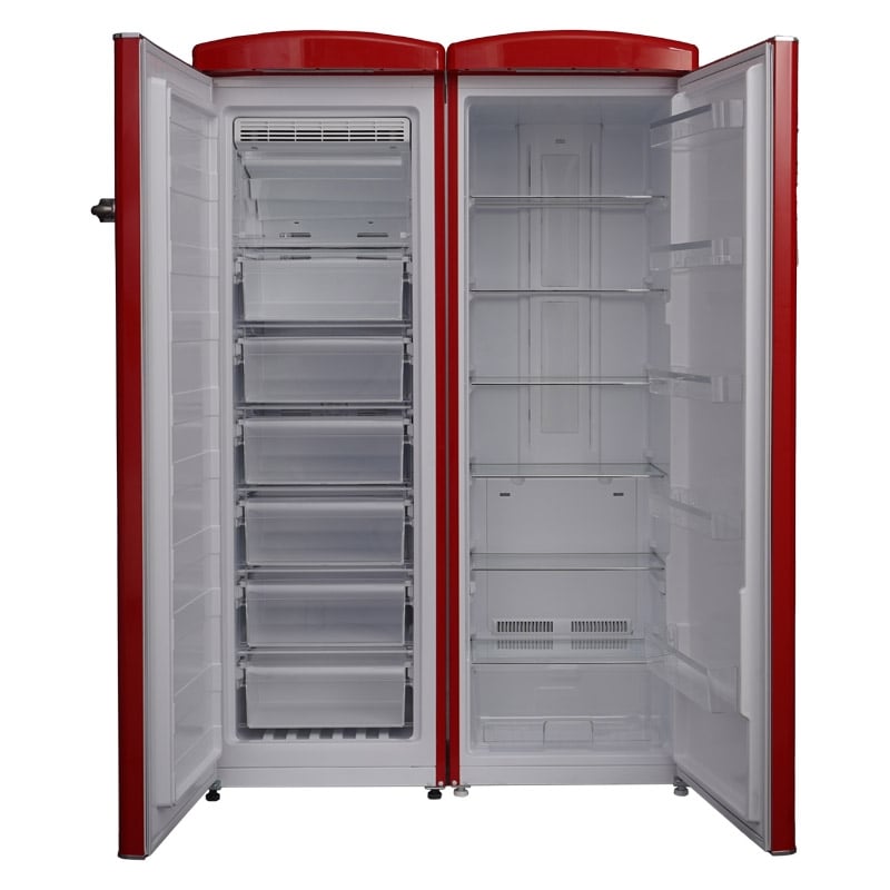 Picture of Equator Advanced Appliances FF 830 R + RR 1100 R Retro Refrigerator-Freezer Set in Red