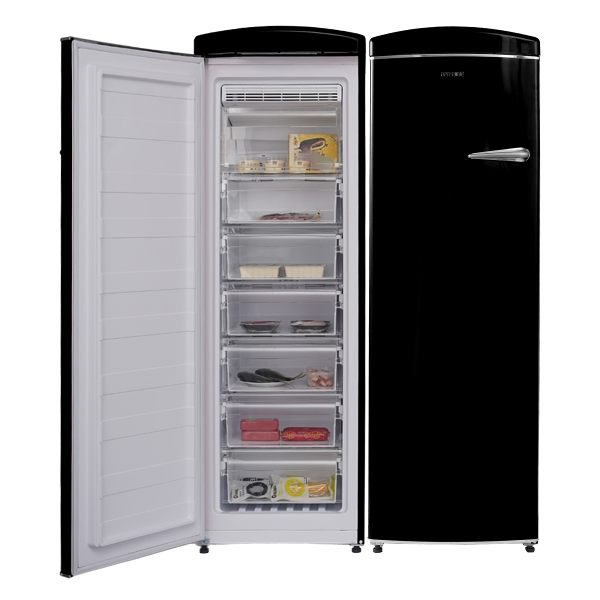 Picture of Equator Advanced Appliances FF 830 B 24 in. Classic 8.3 Cu. FT. Frost Free Retro Upright Freezer in Black
