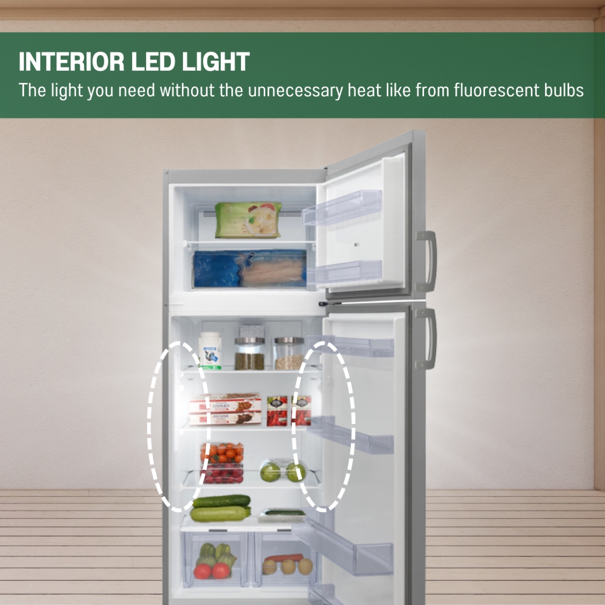 Picture of Equator Advanced AppliancesáRFá142áS Equator 14 cf Stainless Refrigerator-Freezer Top Mount Frost Free Energy Star Europe