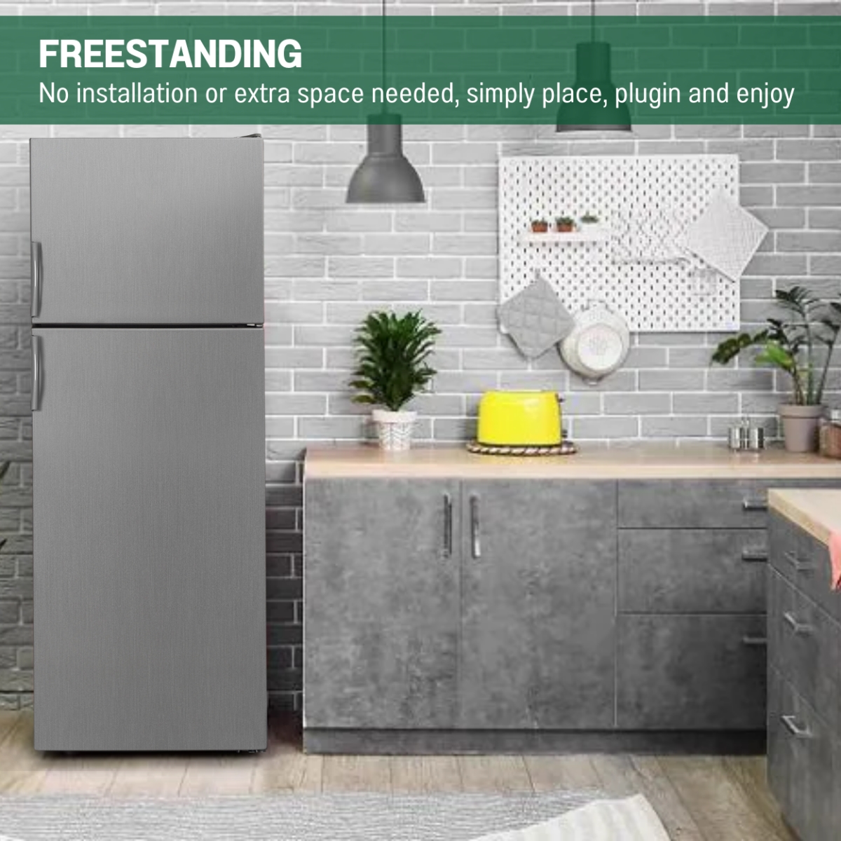 Picture of Equator Advanced AppliancesáRFá142áS Equator 14 cf Stainless Refrigerator-Freezer Top Mount Frost Free Energy Star Europe