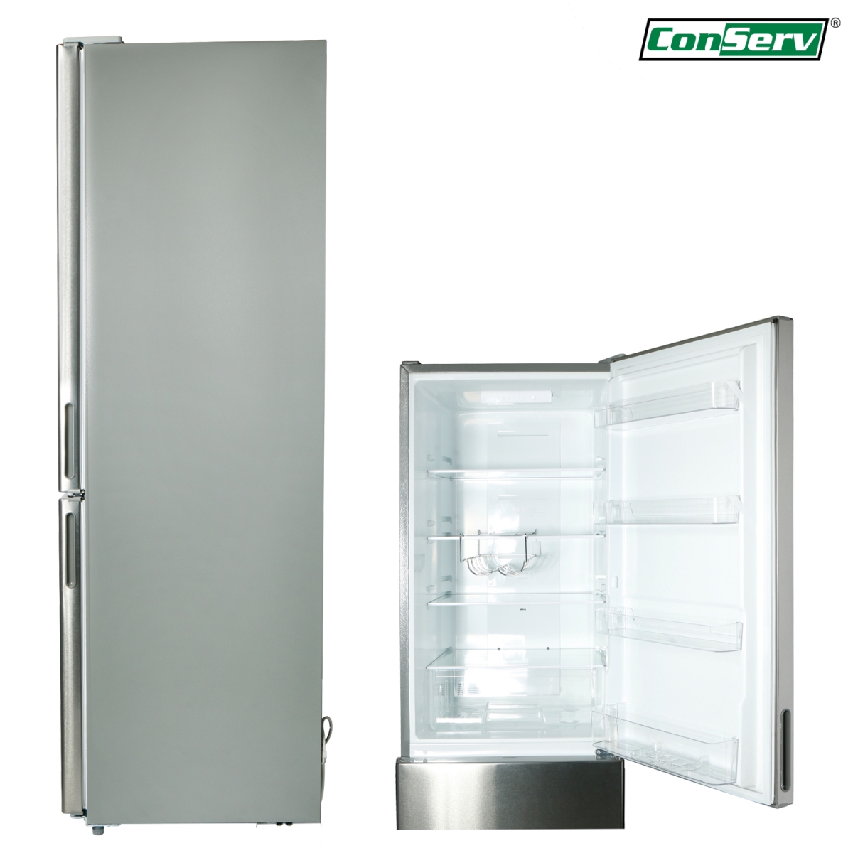 Picture of Equator Advanced Appliances MDRF359WE Conserv 24' Wide 10.8 cu.ft.Bottom Freezer Refrigerator Stainless