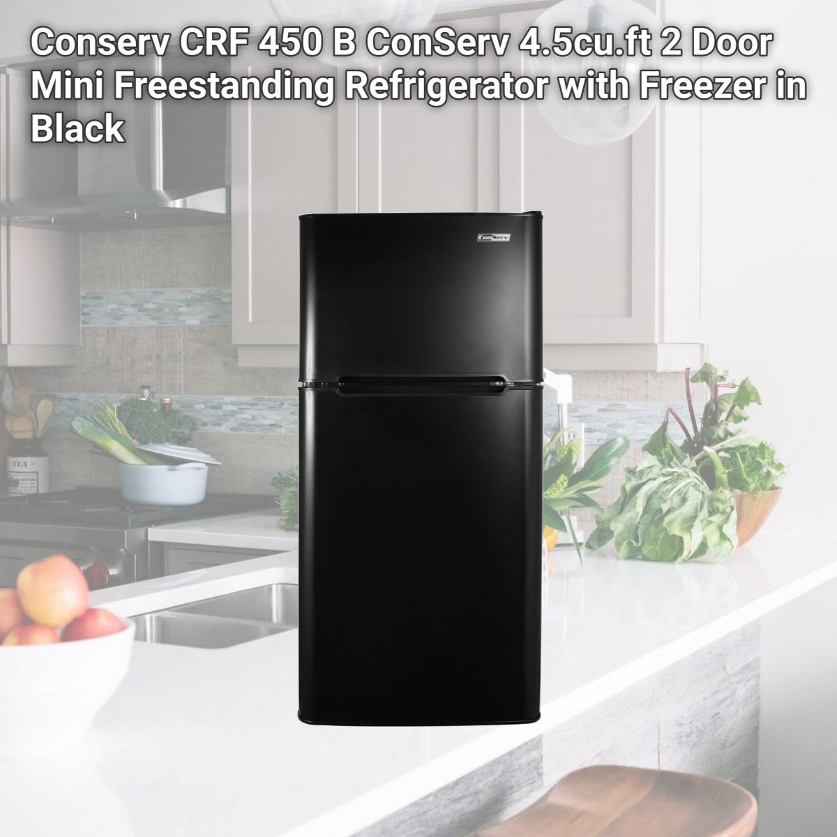 Picture of Conserv CRF 450 B ConServ 4.5cu.ft 2 Door Mini Freestanding Refrigerator with Freezer in Black