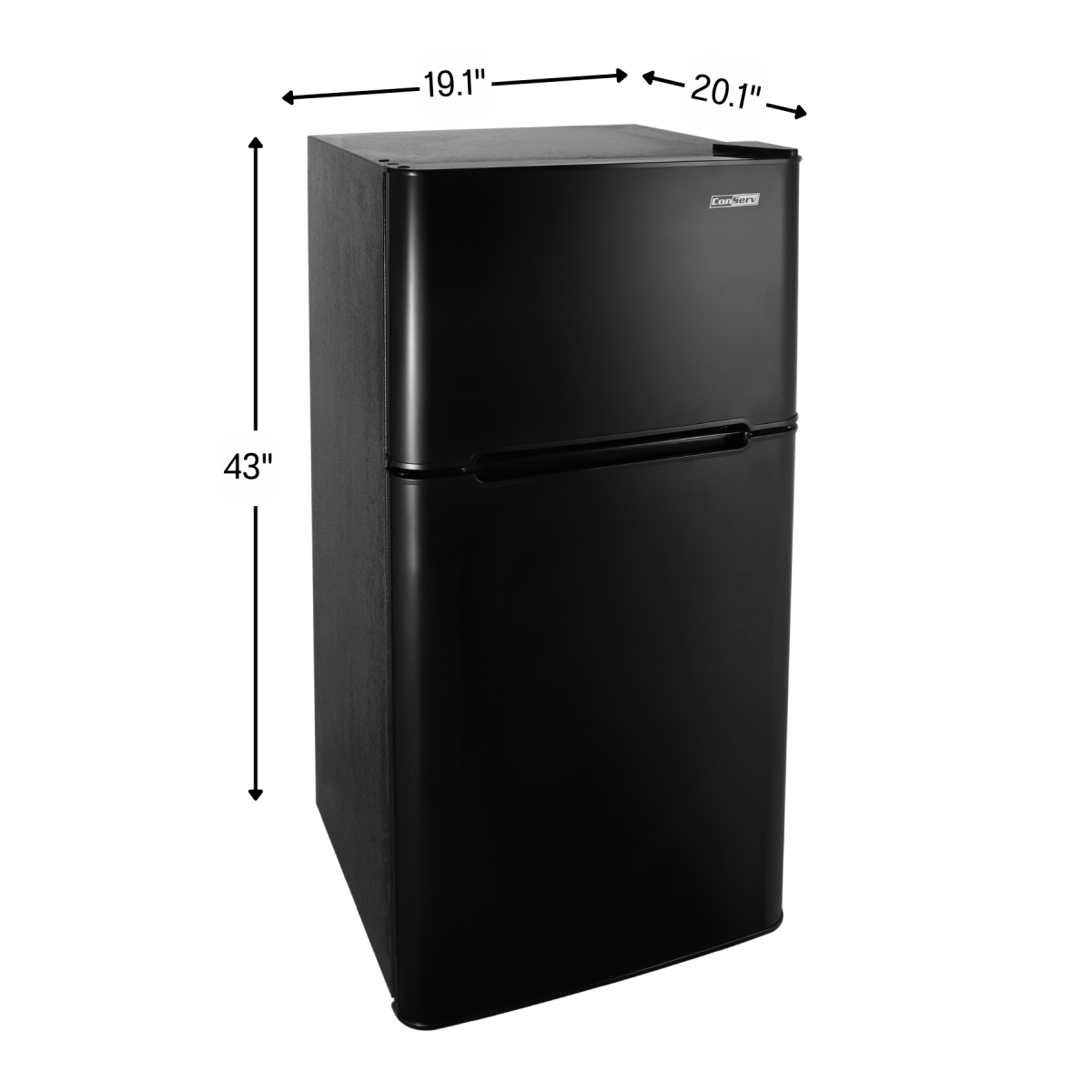 Picture of Conserv CRF 450 B ConServ 4.5cu.ft 2 Door Mini Freestanding Refrigerator with Freezer in Black