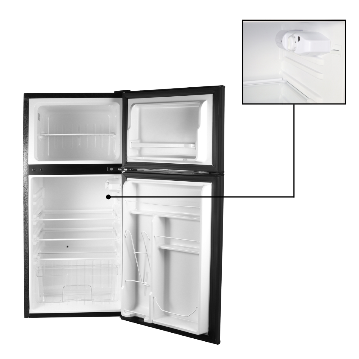 Picture of Conserv CRF 450 B ConServ 4.5cu.ft 2 Door Mini Freestanding Refrigerator with Freezer in Black