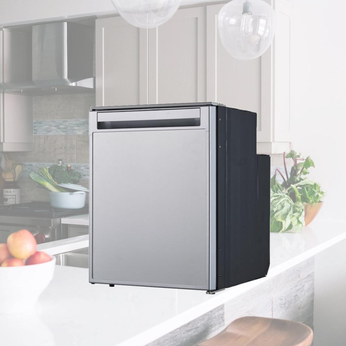 Picture of Equator Advanced Appliances RF 12-282 Equator 2.8cu.ft. Brushed Stainless 12V/DC RV Built-in Refrigerator w/Compressor