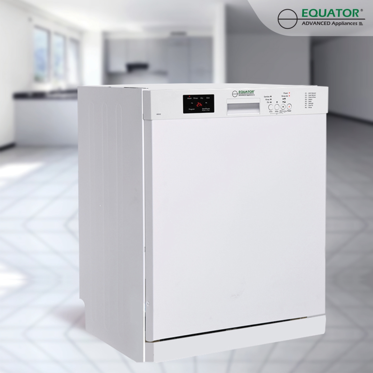 Picture of Equator Advanced AppliancesáWBá82 (White) Equator-Europe 24in. Built in 14 place Dishwasher with 8 Wash Programs  Energy Star