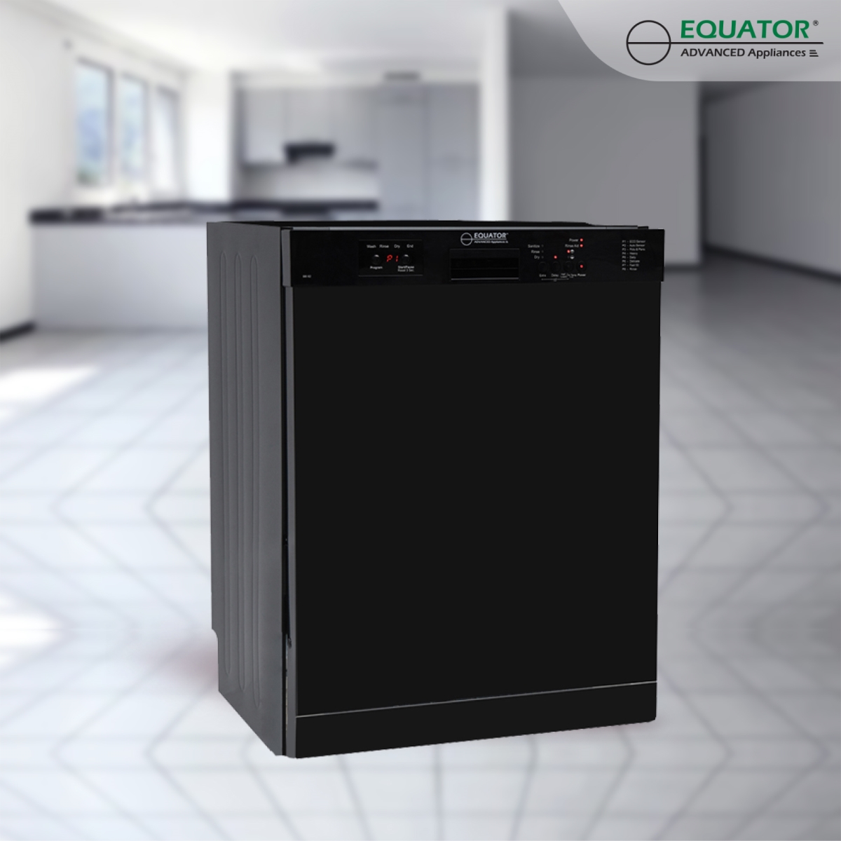Picture of Equator Advanced AppliancesáBBá82 (Black Equator-Europe 24in. Built in 14 place Dishwasher with 8 Wash Programs  Energy Star