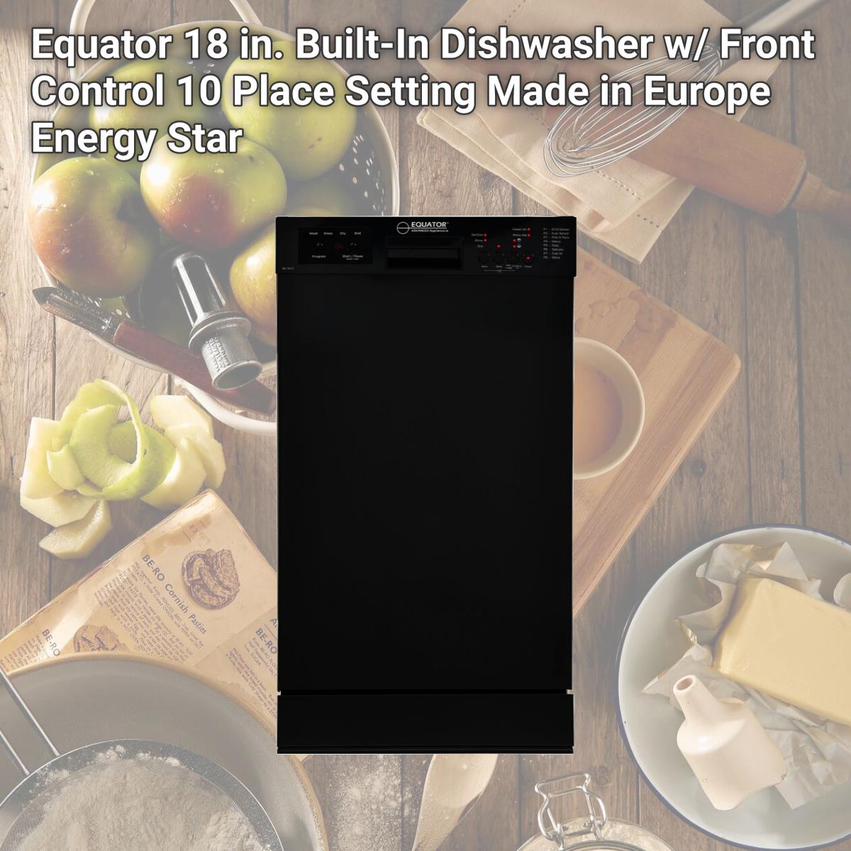Picture of Equator 18 in. Built-In Dishwasher w/ Front Control 10 Place Setting Made in Europe  Energy Star
