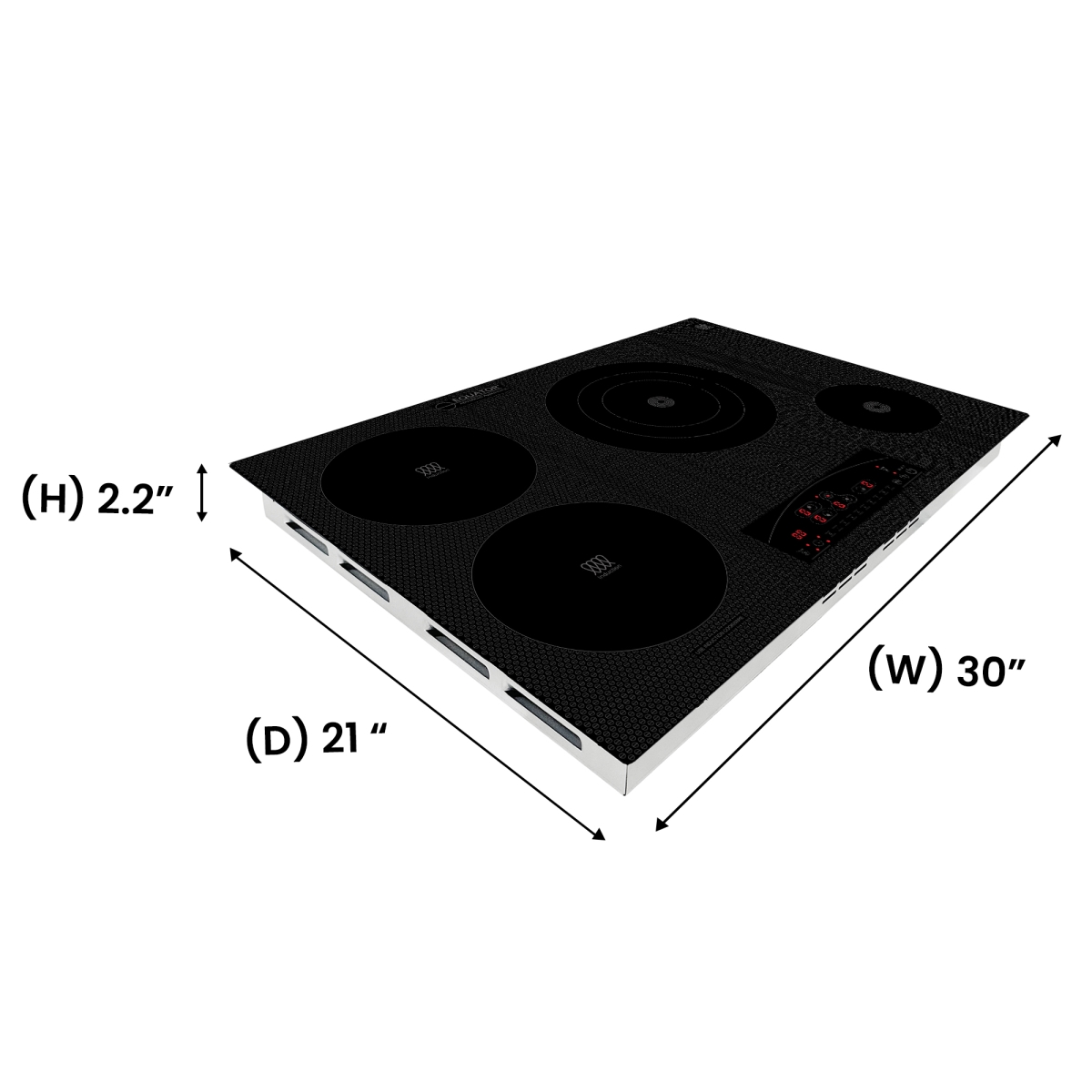 Picture of Equator Advanced Appliances EHC 30422 ED Equator 30' Electric Hybrid CERAMIC-INDUCTION 4 Burner Cooktop Equator Design 220V