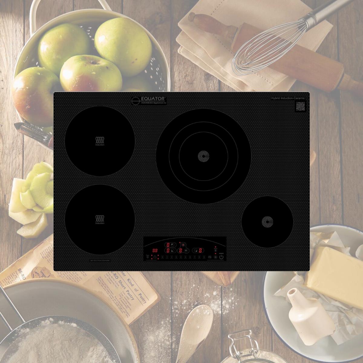 Picture of Equator Advanced Appliances EHC 30422 ED Equator 30' Electric Hybrid CERAMIC-INDUCTION 4 Burner Cooktop Equator Design 220V