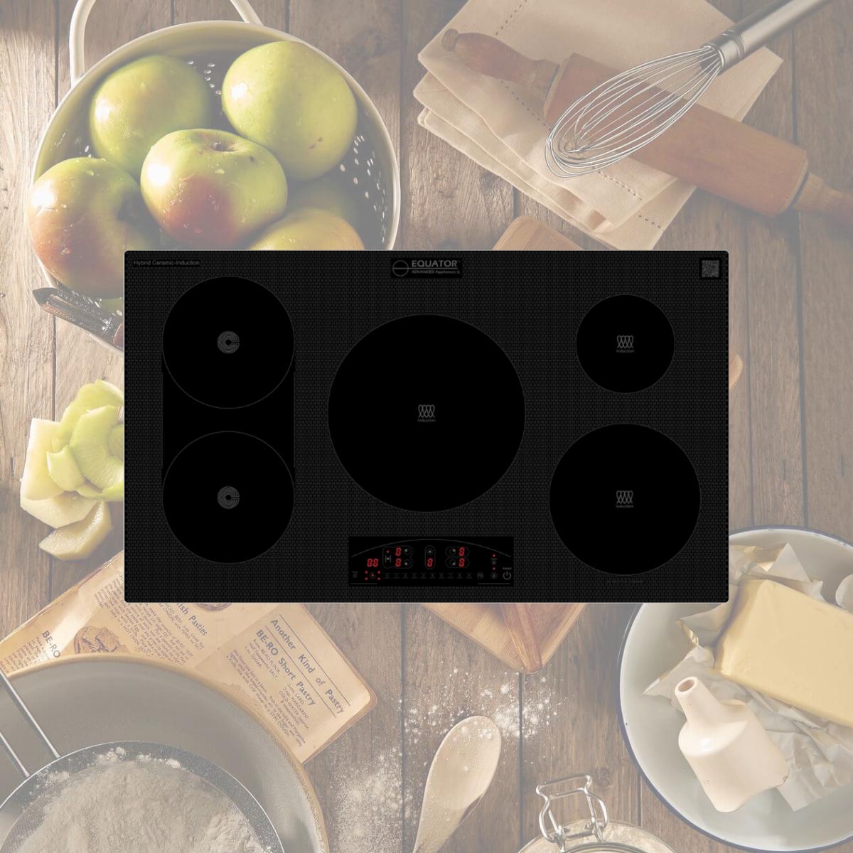Picture of Equator Advanced Appliances EHC 36532 ED Equator Design 36' Electric Hybrid CERAMIC-INDUCTION 5 Burner Cooktop 220V