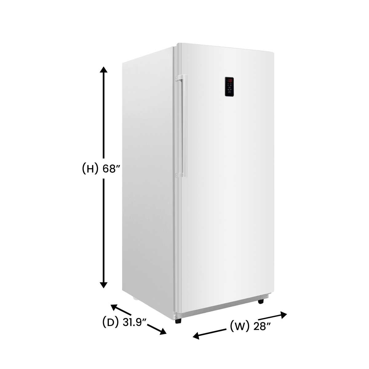 Picture of Equator Advanced Appliances FR1700 WREV Conserv 17cf Upright Freezer CONVERTIBLE REF Garage Ready E-Star 28in wide 110V