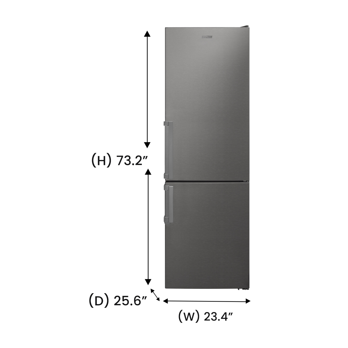 Picture of Equator Advanced Appliances RF 331-120 S Conserv 12cf No Frost Bottom Freezer Refrigerator Wine Rack GARAGE READY E-Star
