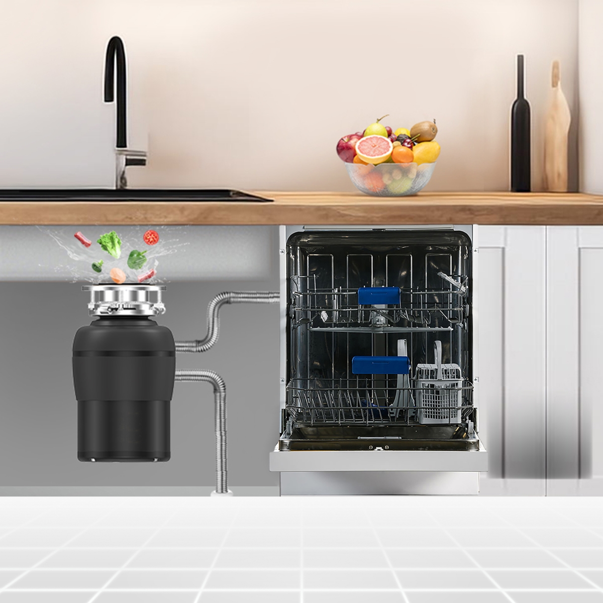 Picture of Equator Advanced Appliances WB 82+ GD 075 Equator 24 in Dishwasher 14 place + 3/4 HP Garbage Disposer QUIET 51dB 110V E-Star ADA