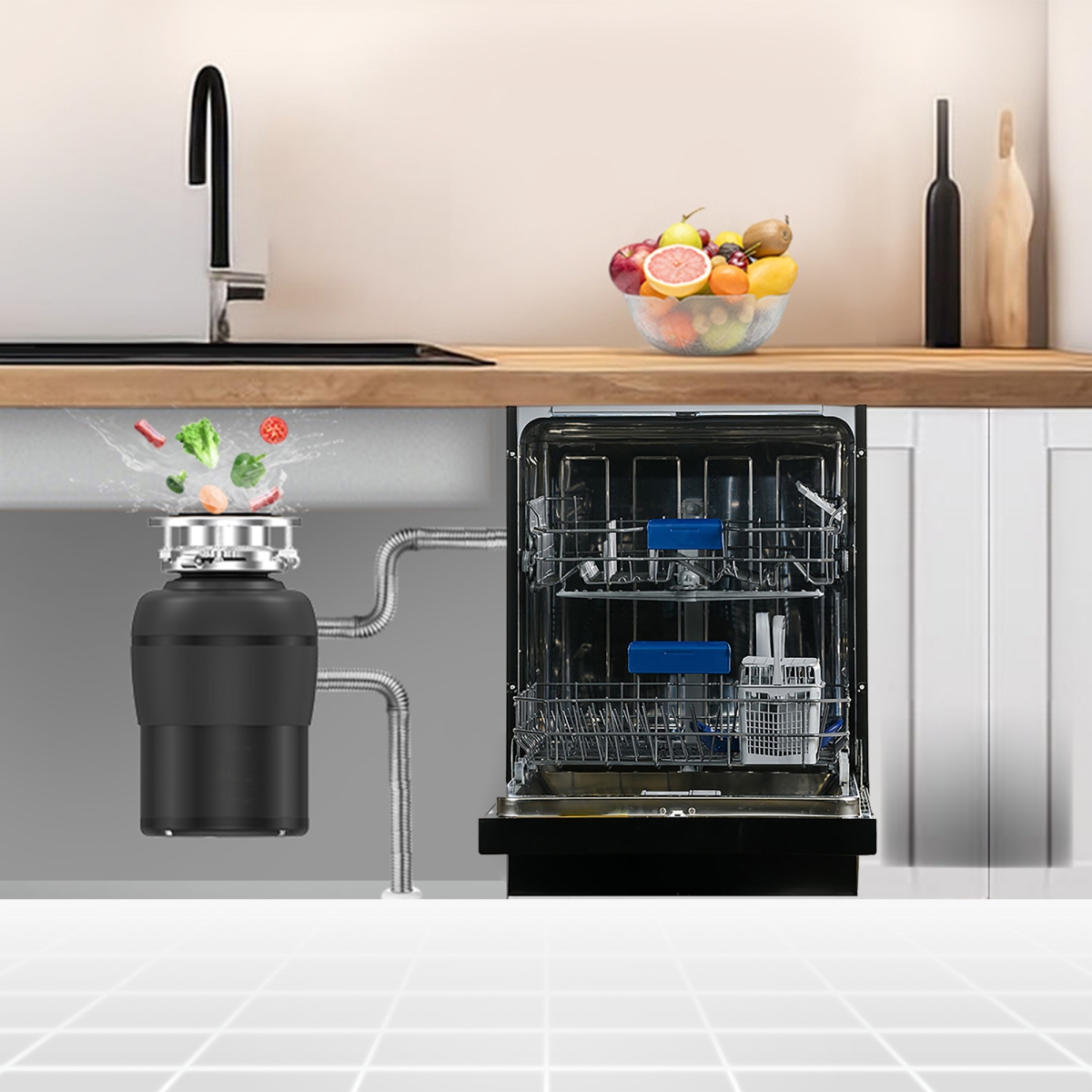Picture of Equator Advanced Appliances BB 82 + GD 075 Equator 24 in Dishwasher 14 place + 3/4 HP Garbage Disposer QUIET 51dB 110V E-Star ADA