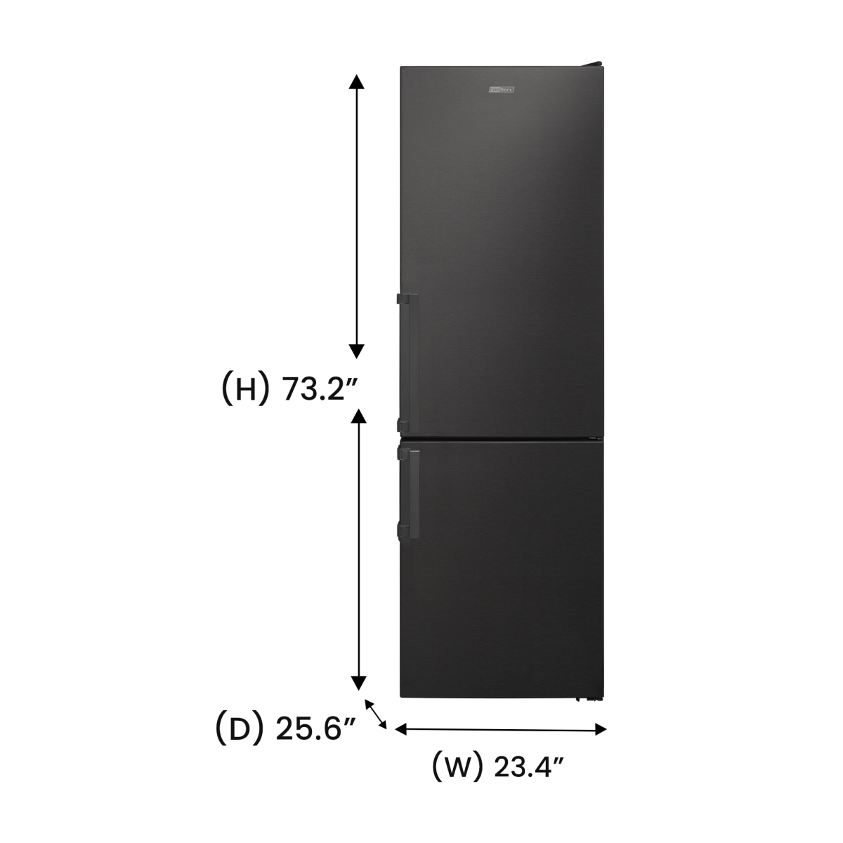 Picture of Equator Advanced Appliances RF 331-120 T Conserv 12cf No Frost Bottom Freezer Refrigerator Wine Rack GARAGE READY E-Star