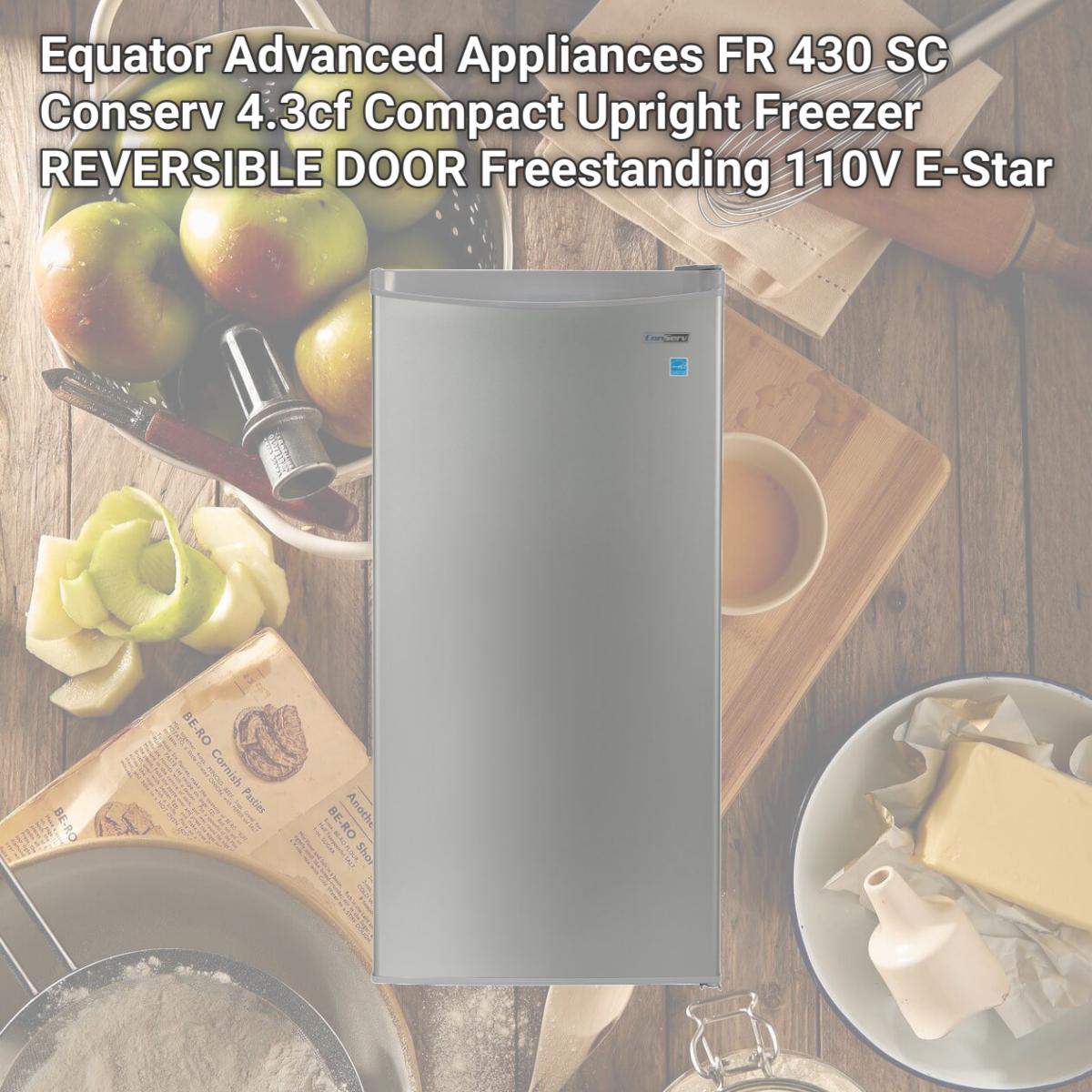 Picture of Equator Advanced Appliances FR 430 SC Conserv 4.3cf Compact Upright Freezer REVERSIBLE DOOR Freestanding 110V E-Star