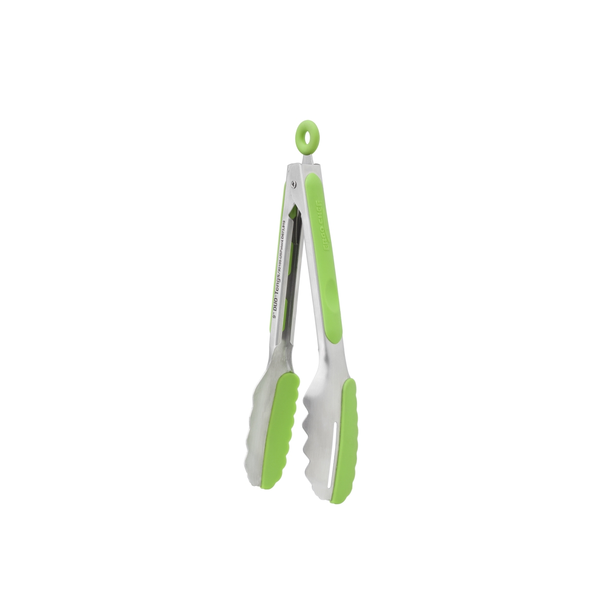 2109g 9 In. Green Silicone Kitchen Duo Tongs