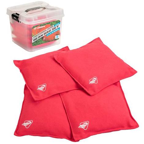 12-0055rd-2w 16 Oz Bean Bags - Canvas Duck Tub, Red - Pack Of 4