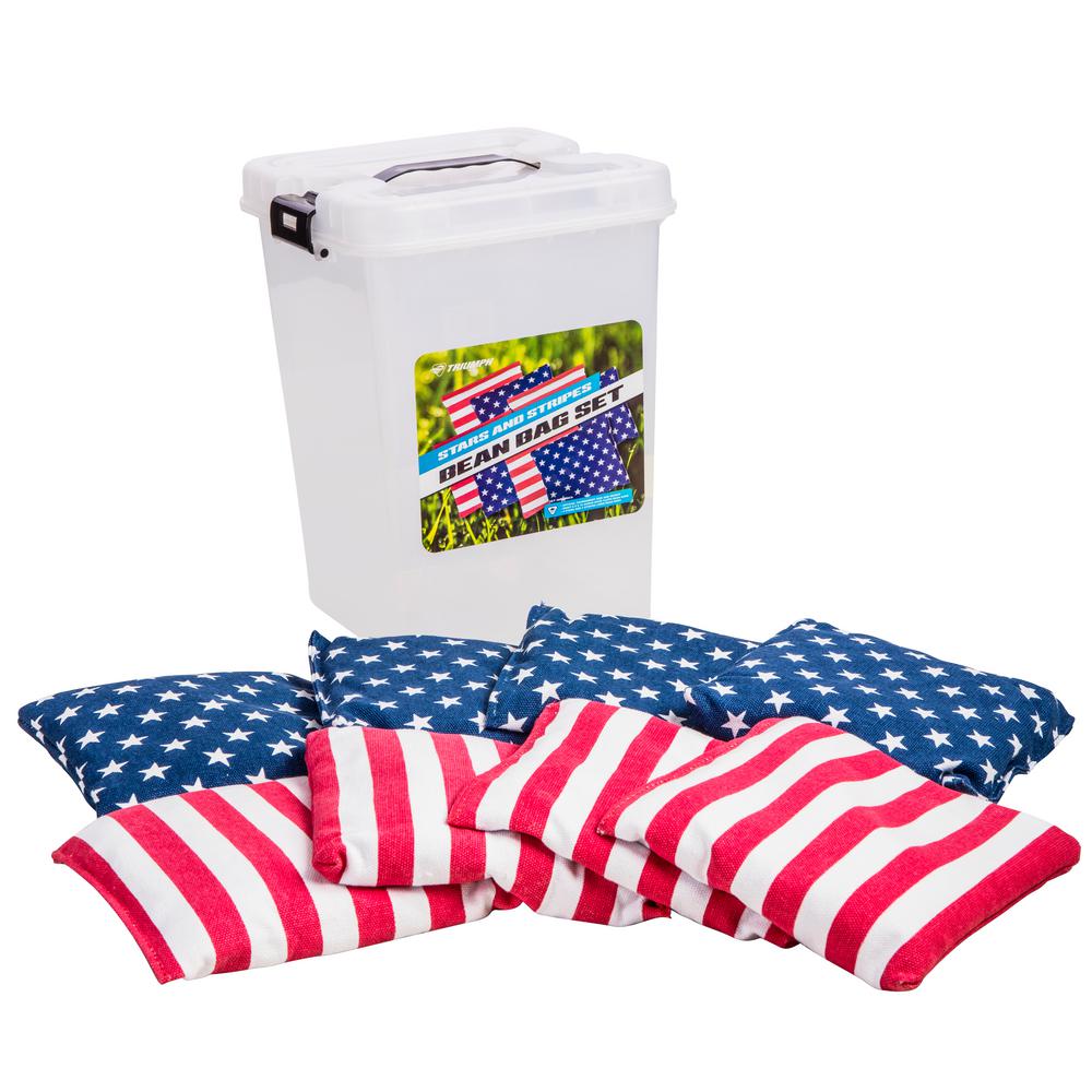 12-0028-2 Patriotic Bean Bags With Tub Container, Pack Of 8