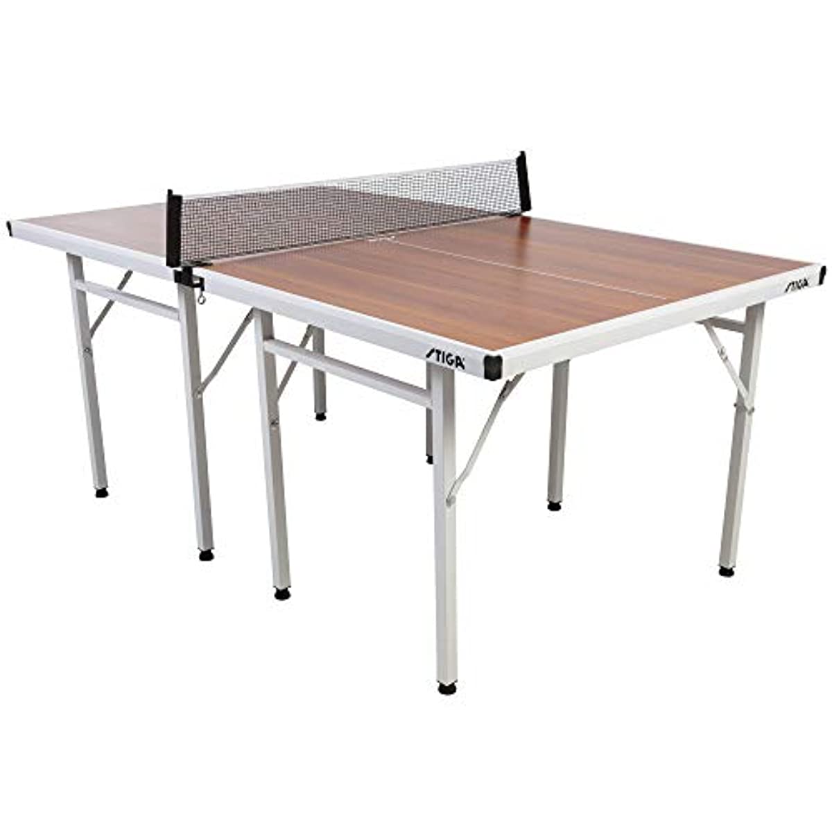 T8460-2w Space Saver Table Tennis Table, Brown - Woodgrain