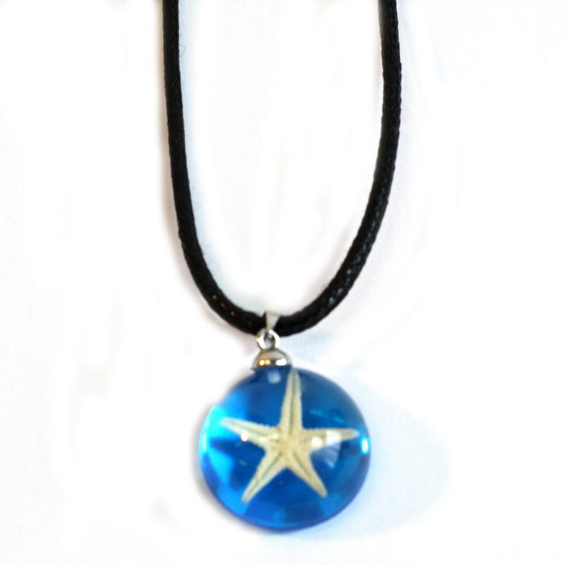 Op1002 Starfish Oceanic Necklace, Blue