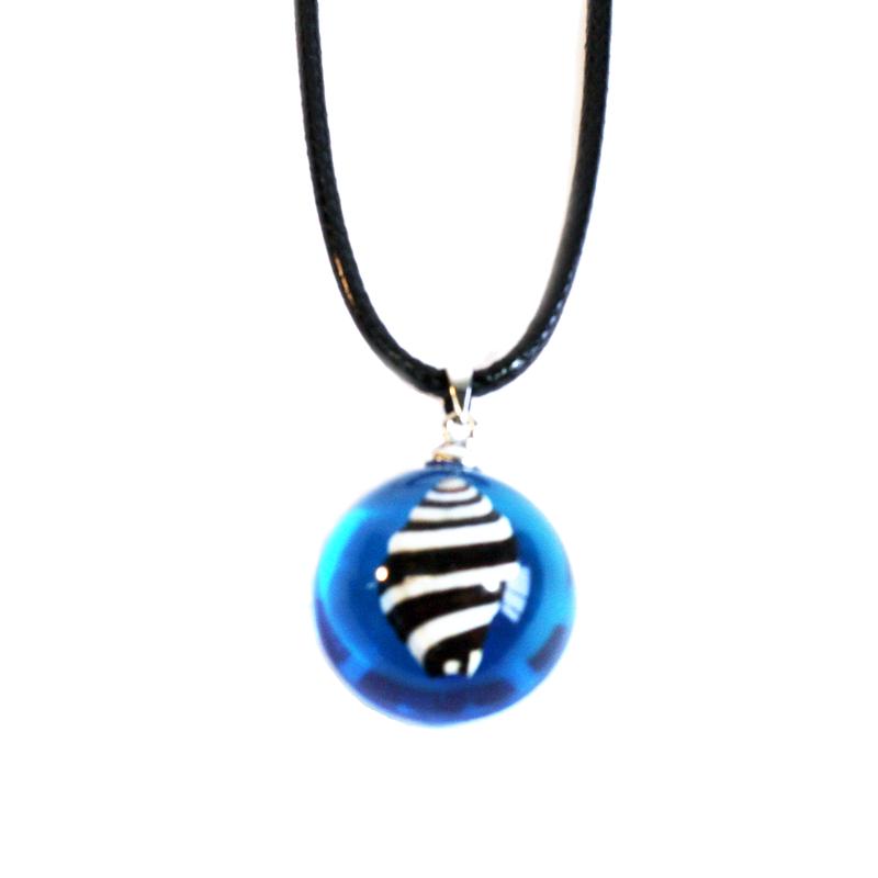 Op1004 Shell Oceanic Necklace, Blue