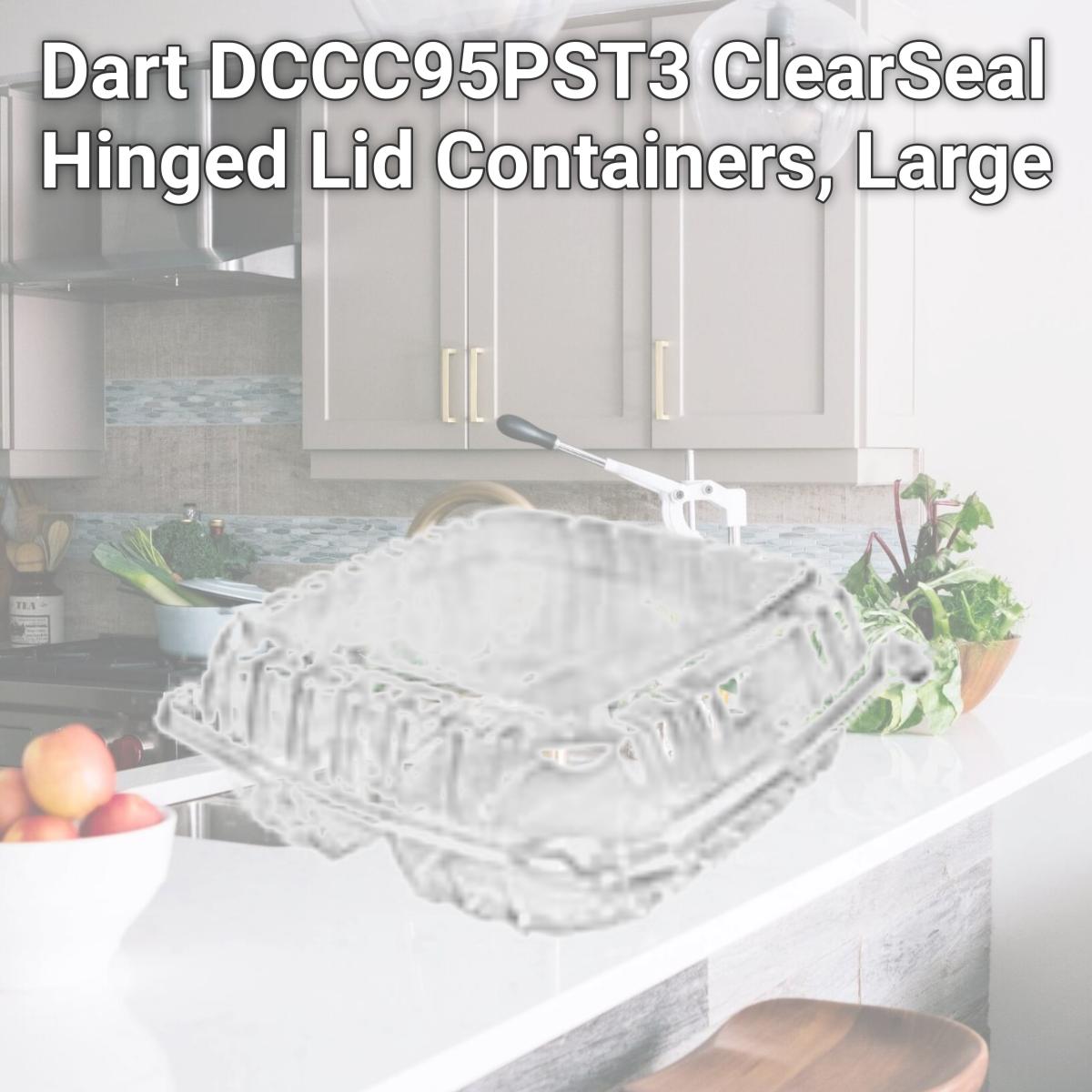 Picture of Dart DCCC95PST3 ClearSeal Hinged Lid Containers, Large