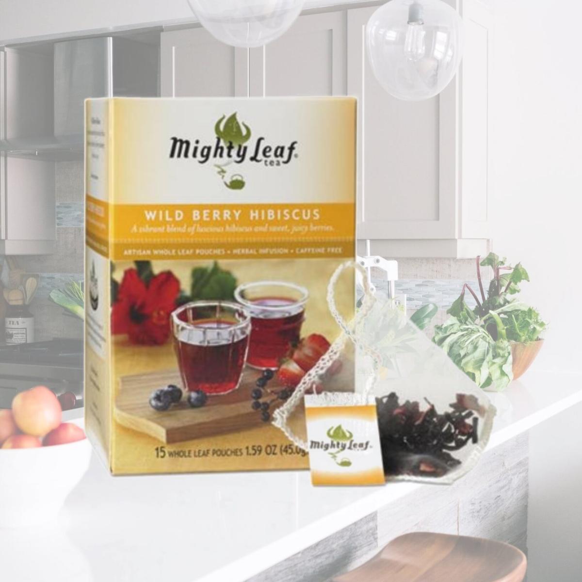 Picture of Mighty Leaf Tea MYT40027 Mighty Whole Leaf Tea Pouches - Wild Berry Hibiscus, 15 Per Box