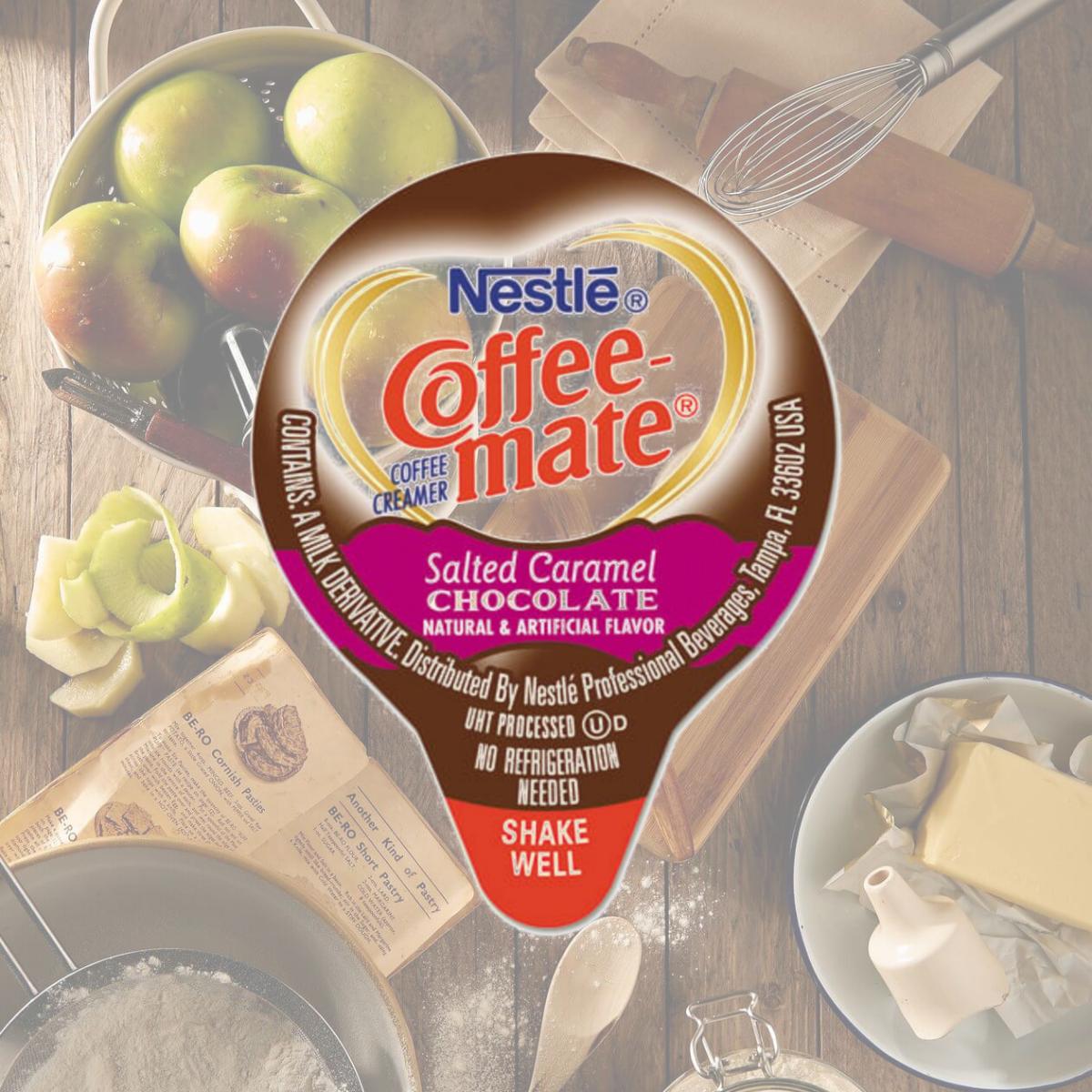 Picture of Nestle NES77197 0.375 oz Mini Cups Salted Caramel Chocolate Liquid Coffee Creamer, 50 Per Box