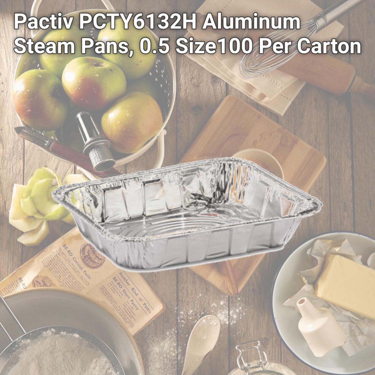 Picture of Pactiv PCTY6132H Aluminum Steam Pans, 0.5 Size100 Per Carton