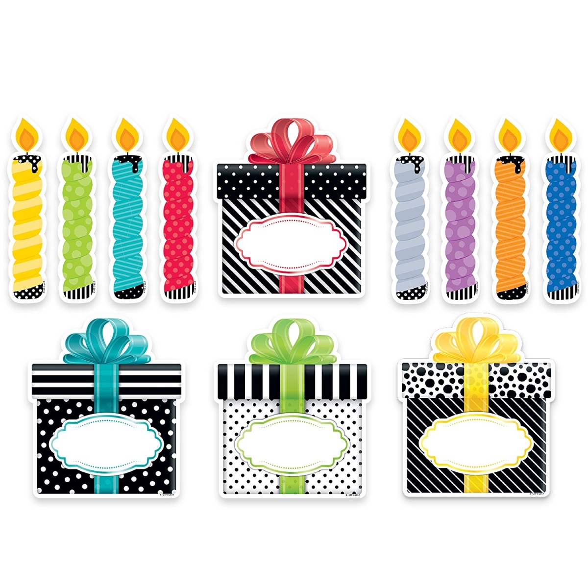 Ctp0636 6 In. Bold & Bright Birthday Party Cut Outs