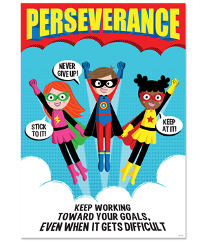 Ctp7278 Perseverance Superhero Inspire U Poster