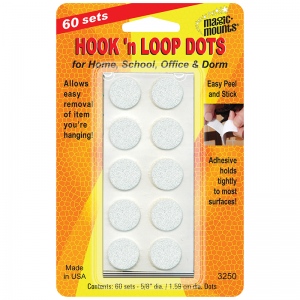Mil3250w Hook N Loop 5-8 Dots, 60 Sets
