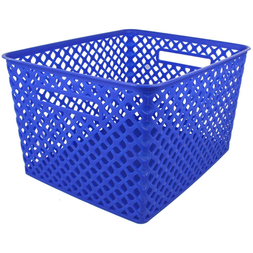Romanoff Products Rom74204 Large Blue Woven Basket