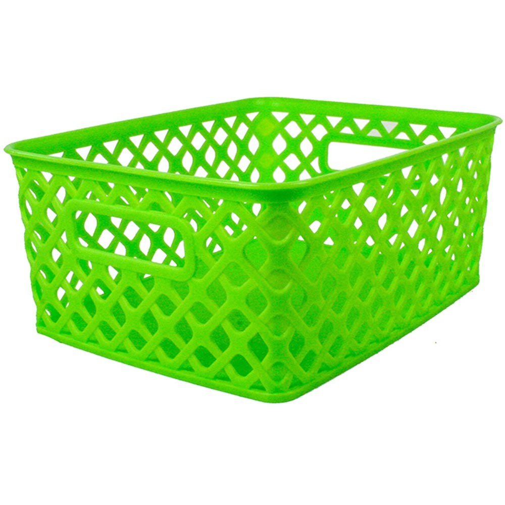 Large Lime Woven Basket