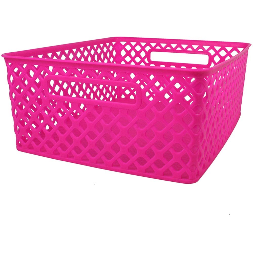Romanoff Products Rom74107 Medium Hot Pink Woven Basket