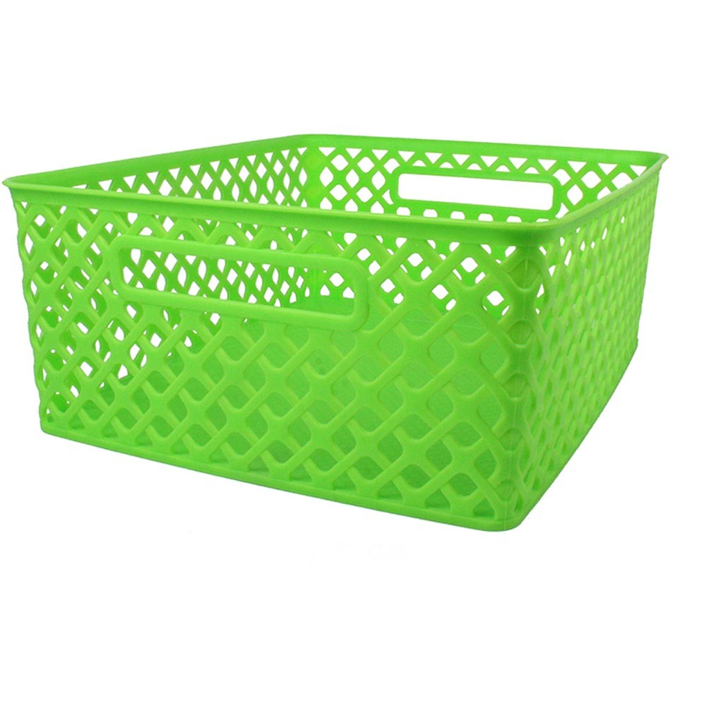 Medium Lime Woven Basket