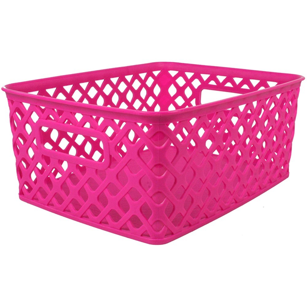 Romanoff Products Rom74007 Small Hot Pink Woven Basket