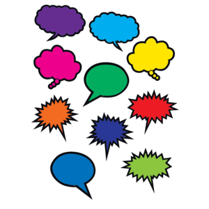 Colorful Speech Thought Bubbles
