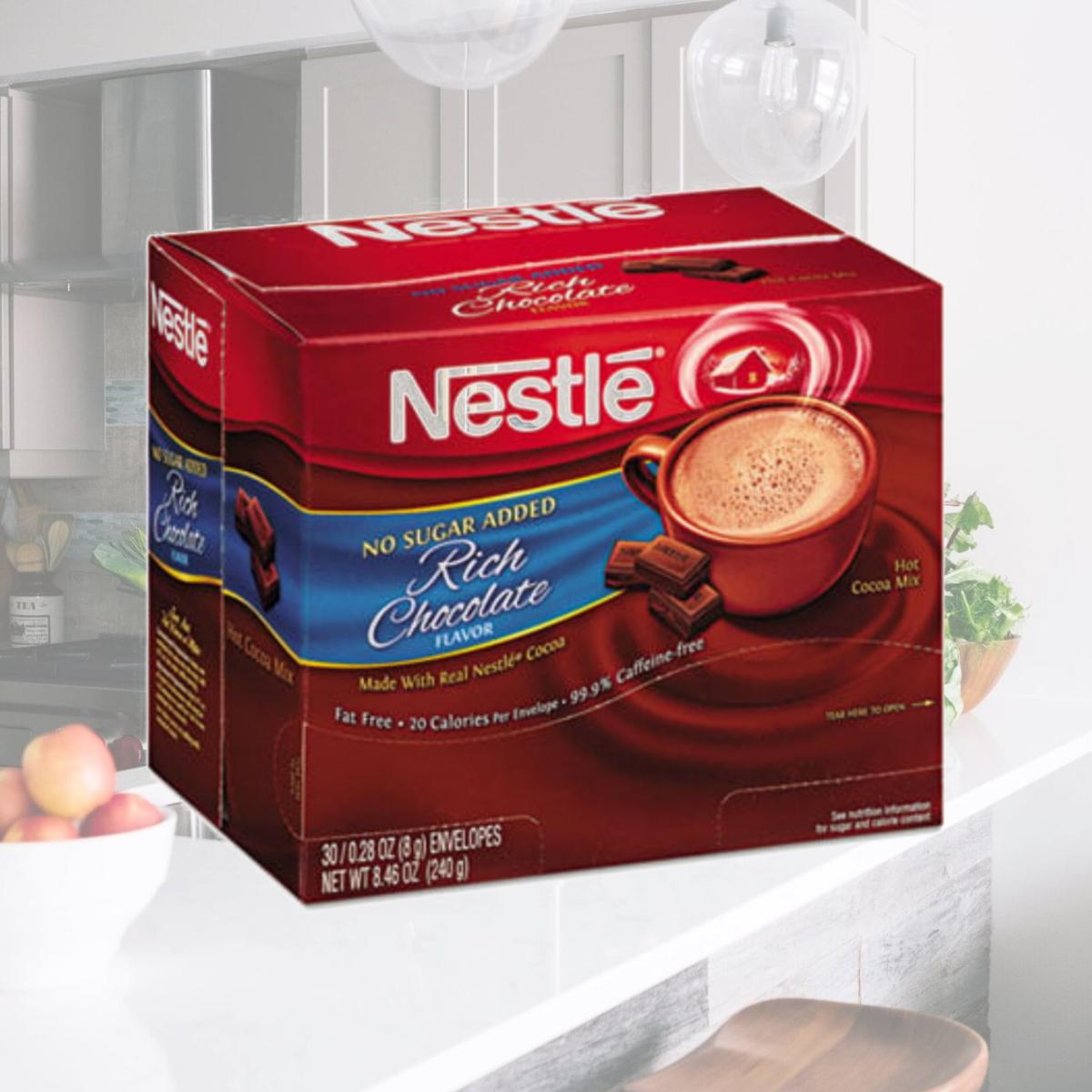 Picture of NES61411 No-Sugar-Added Hot Cocoa Mix Envelopes- Rich Chocolate- 0.28 oz. Packet